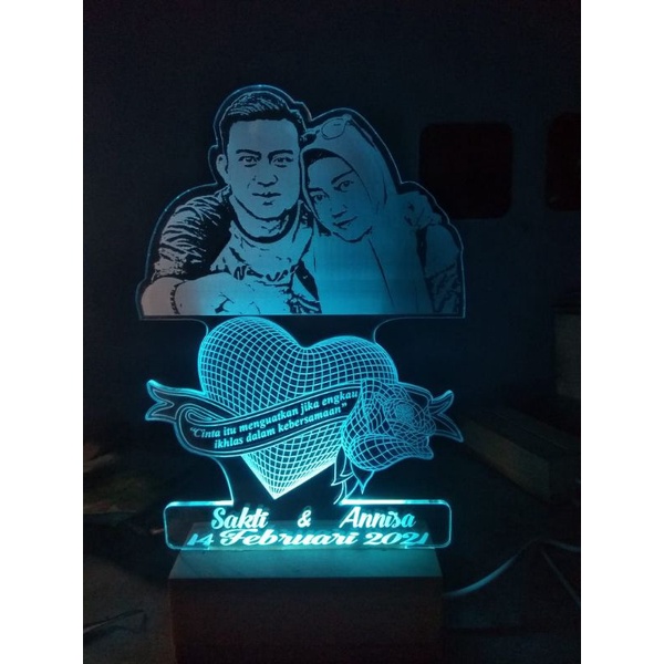 Jual Lampu Tidur Akrilik Custom Lampu Hias Akrilik Custom Dengan Foto