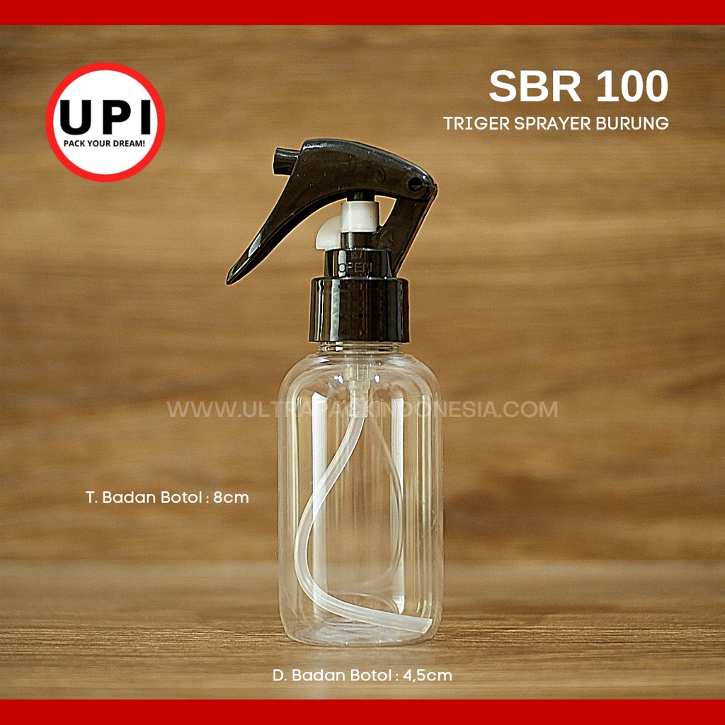 Jual BOTOL SPRAY KUNCI ISI ULANG BOTOL PET SBR 100ML CLEAR TRIGER