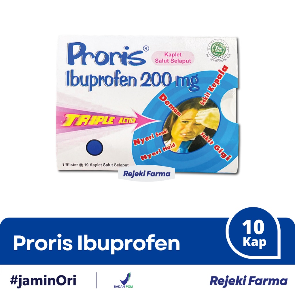 Jual Proris Ibuprofen Mg Per Strip Isi Kaplet Pereda Demam