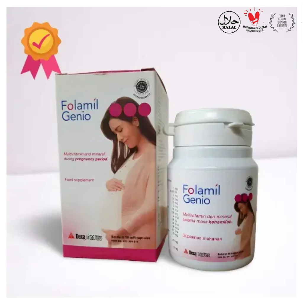 Jual Folamil Genio Kpsl Kapsul Multivitamin Suplemen Kehamilan