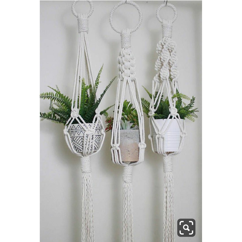 Jual READYSTOCK Macrame Plant Hanger Makrame Pot Gantung Tanaman No