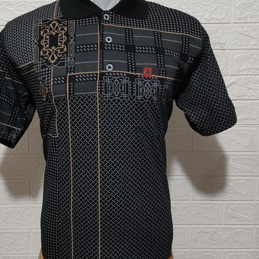 Jual Noveli Wear Kaos Kerah Pria Kaos Korea Halus Motip Batik Saku