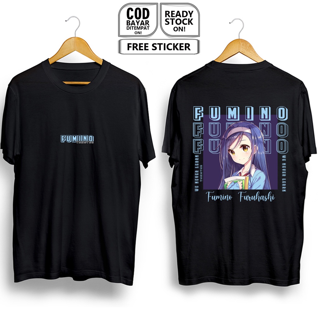 Jual KAOS FUMINO FURUHASHI WE NEVER LEARN WAIFU ANIME MANGA WIBU