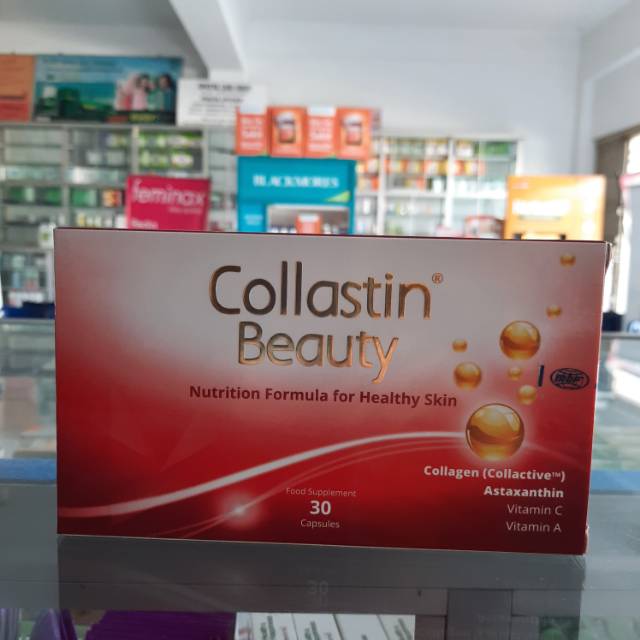 Jual COLLASTIN BEAUTY Isi 30 Kapsul Collagen Astaxanthin Shopee