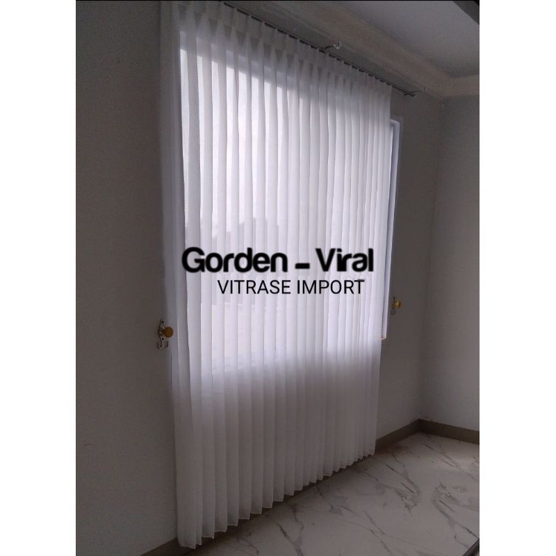 Jual Gorden Vitrase Plisket Tinggi Cm Hordeng Polos Putih