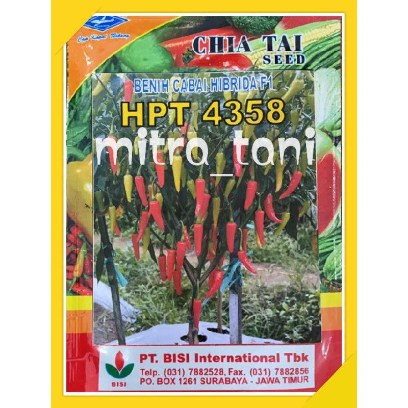 Jual Benih Cabai Rawit Hibrida F1 HPT 4358 Kemasan 10gram Dari CAP