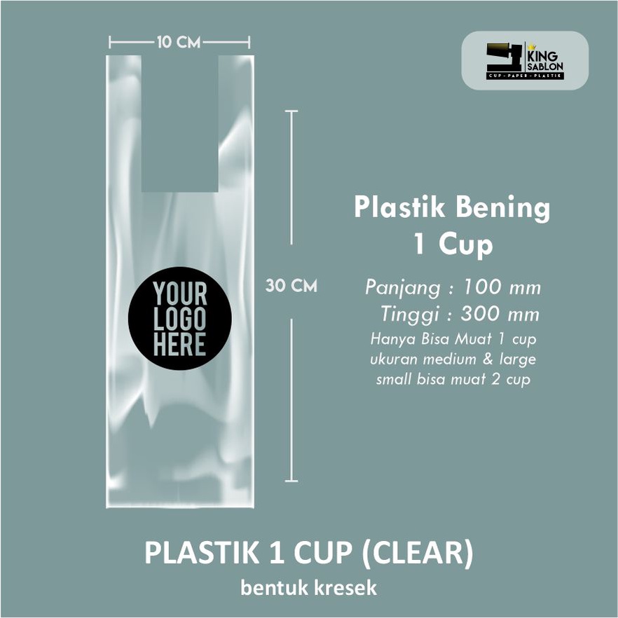 Jual Sablon Plastik Kresek Pe Bening Untuk Minuman Cup X