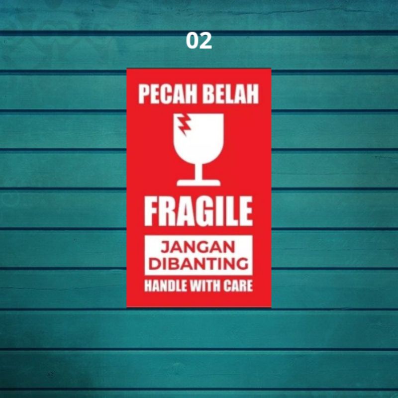 Jual Stiker Fragile Stiker Fragile Murah Ukuran 5 X 8 Cm Stiker