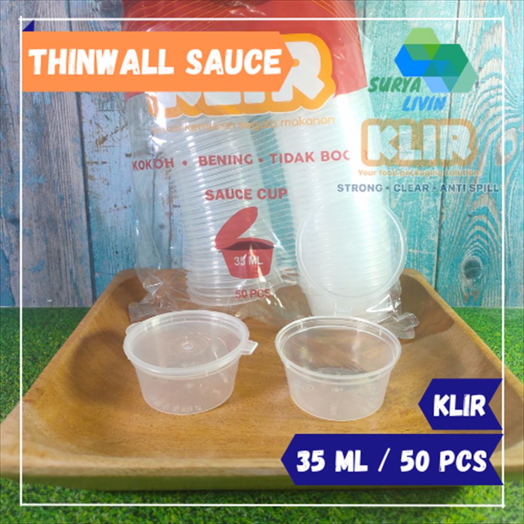 Jual Thinwall KLIR Sauce Cup 35 Ml ANTI PECAH Isi 50 Pcs Shopee