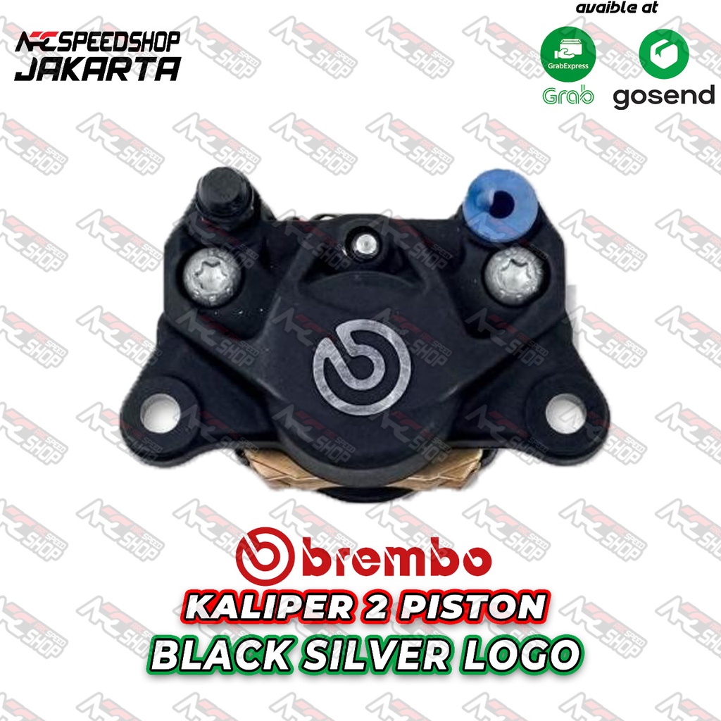 Jual Kaliper Brembo Black 2P 1Pin Silver Logo Original Caliper Italy