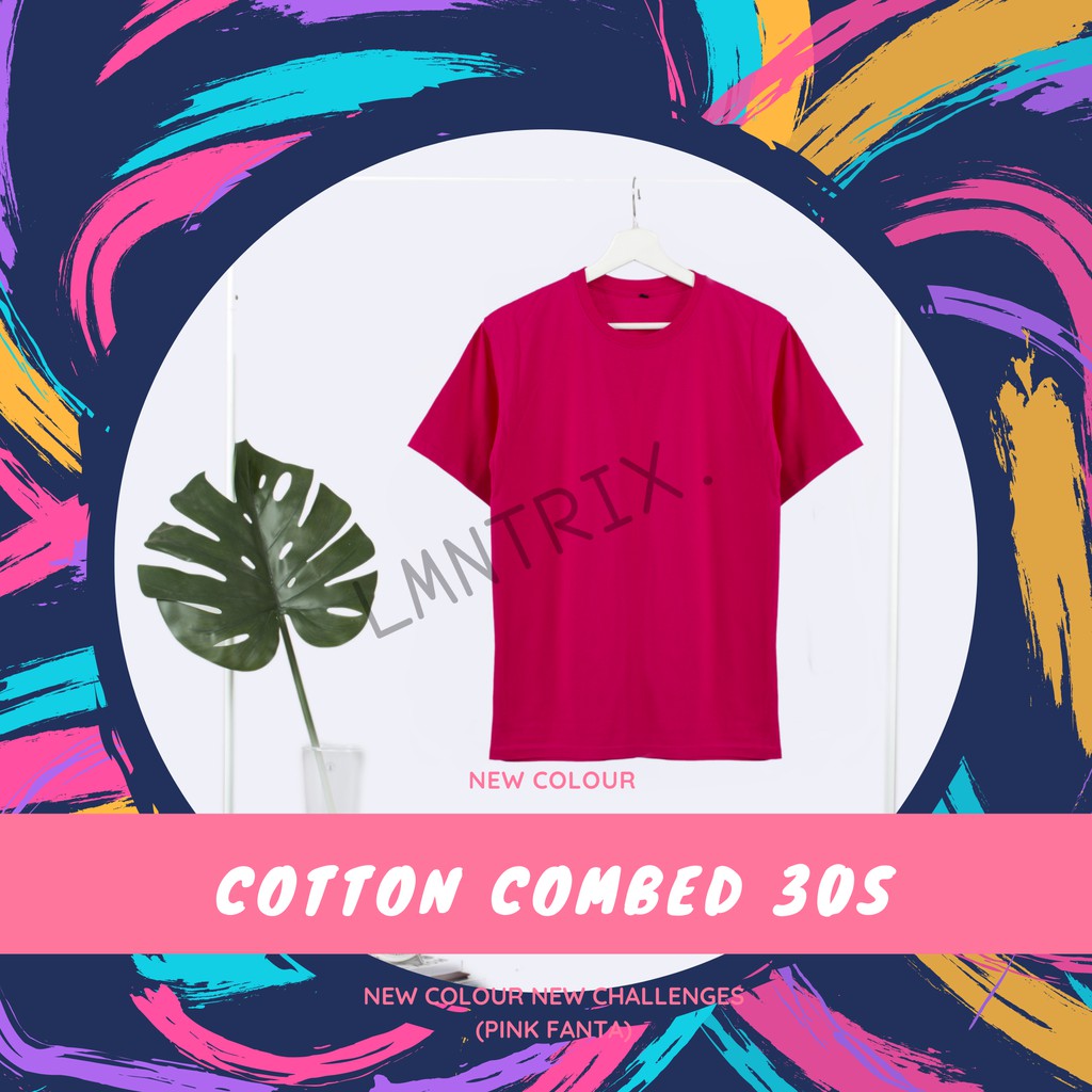 Jual Kaos Polos Cotton Combed S Pink Fanta Shopee Indonesia