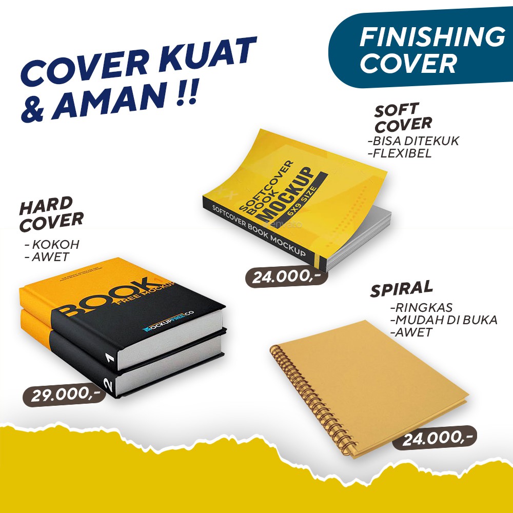 Jual Finishing Buku Hard Cover Soft Cover Spiral Jilid Mika Jilid