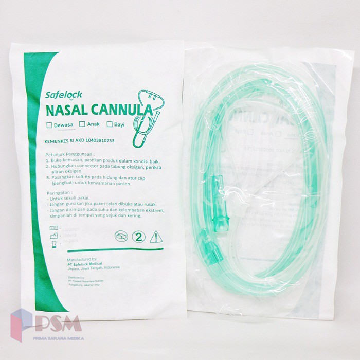 Jual Nasal Oxygen Cannula Bubble Safelock Selang Kanul Oksigen O