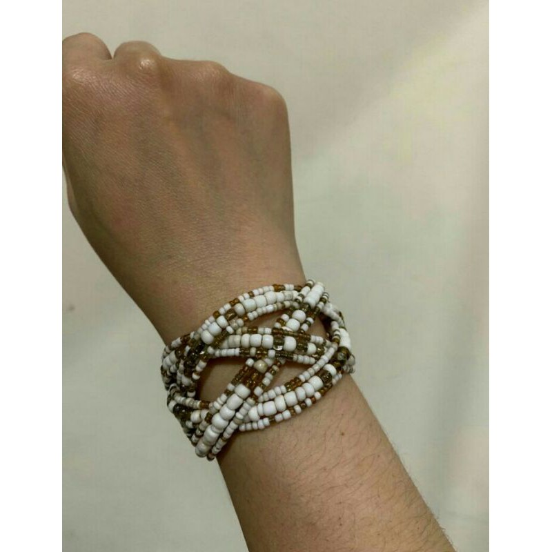 Jual Gelang Etnik Silang Kepang Manik Kawat Handmade Bali Jogja