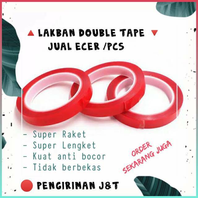 Jual Lem Perekat Double Tape Acrylic Adhesive Transparent No Trace