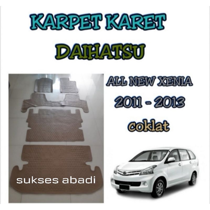 Jual Karpet Karet Mobil Daihatsu All New Xenia Coklat Full