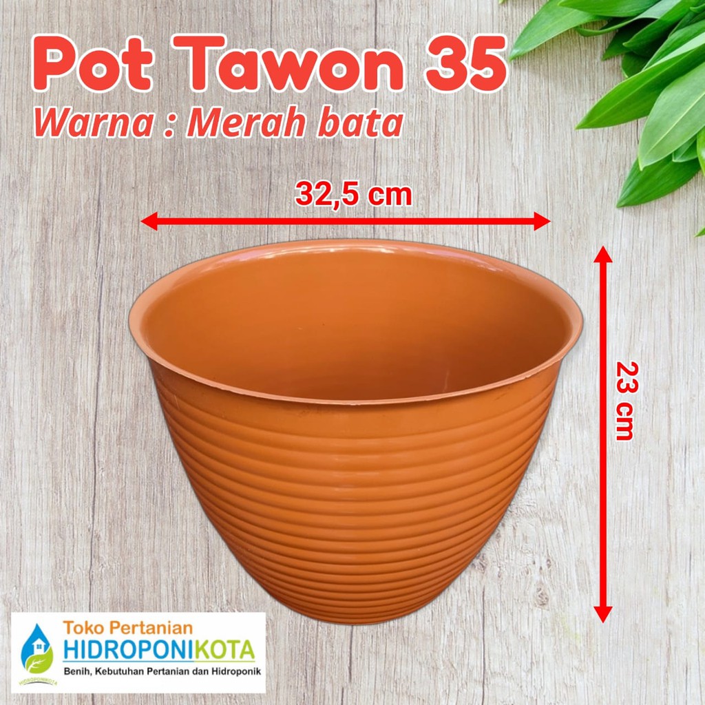 Jual SUSAN POT GOCCIE 36 Merah Bata Pot Tawon Pot Tanaman Pot