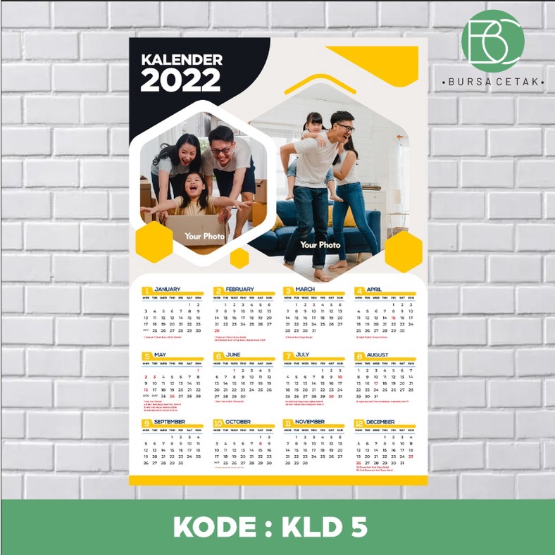 Jual Bursa Cetak Cetak Kalender Dinding Custom Foto Print