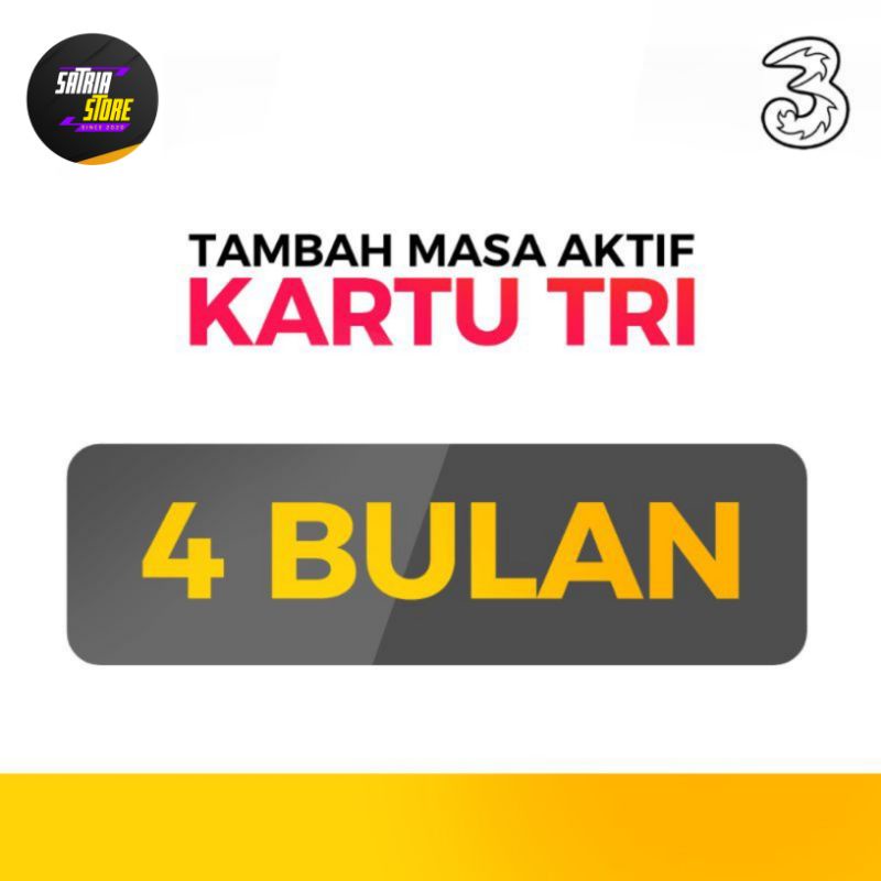 Jual Perpanjang Masa Aktif Kartu Tri 4 Bulan Shopee Indonesia