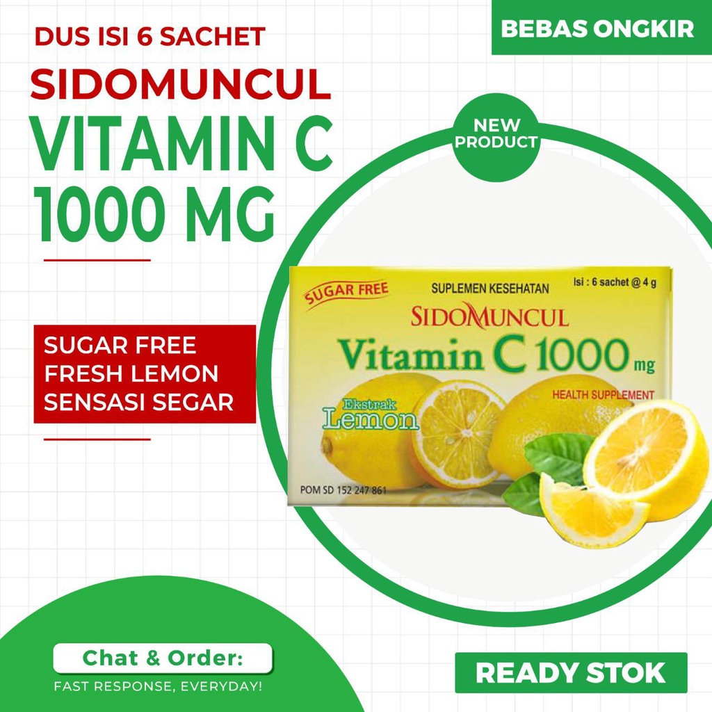 Jual Sido Muncul Vitamin C Serbuk Lemon Orange S Jaga Daya