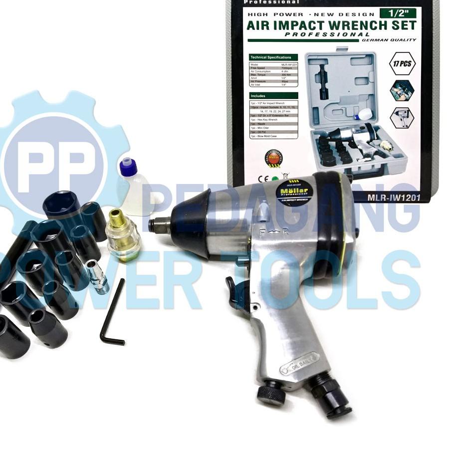 Jual Harga Bersahabat MOLLAR AIR IMPACT WRENCH SET ALAT MESIN BUKA