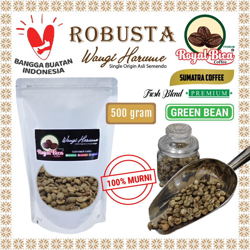 Jual Green Bean Robusta Semendo Gram Biji Kopi Premium Shopee