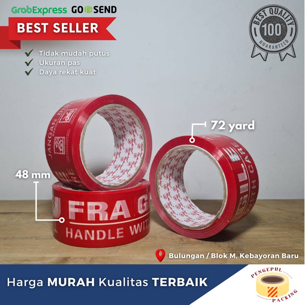 Jual Lakban Fragile Jangan Dibanting Handle With Care Shopee