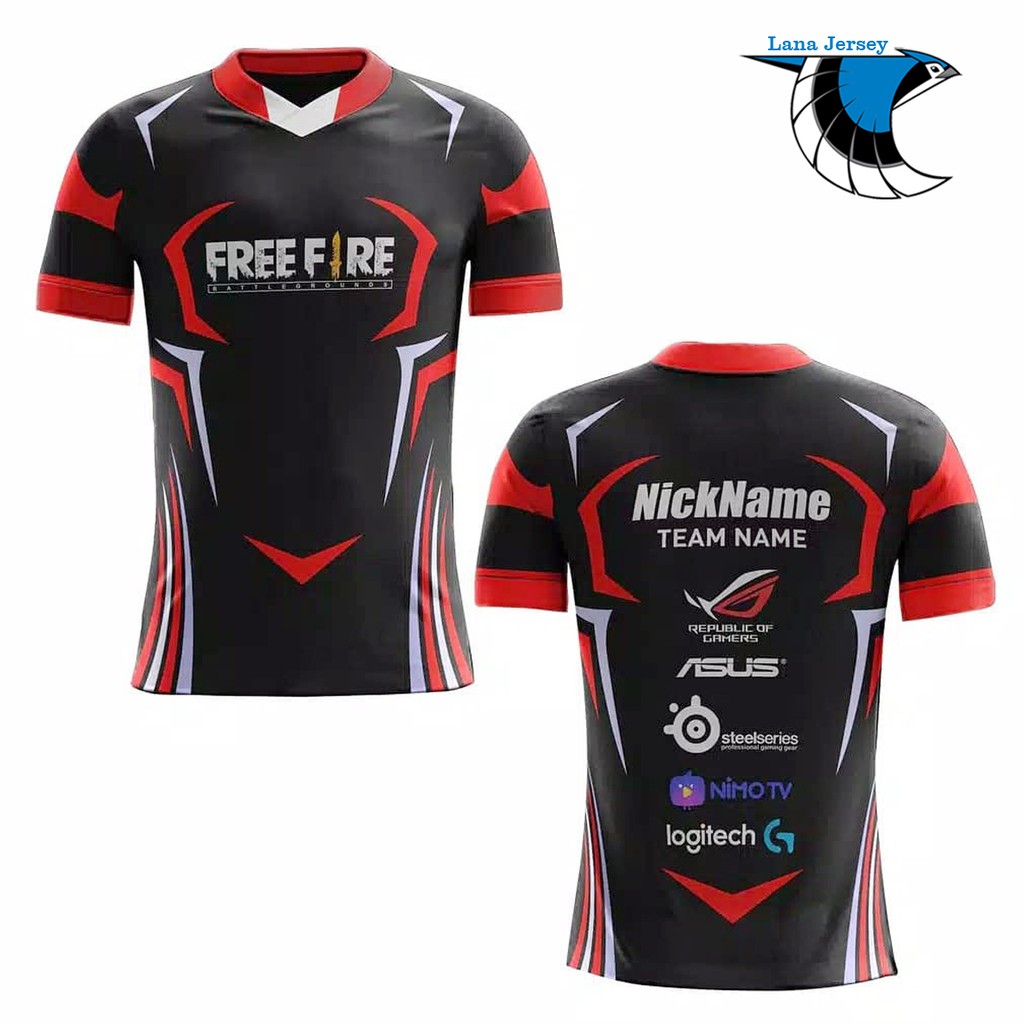 Jual Jersey Game Terbaru Free Fire Pubg Mlbb Kaos Game Free Nickname