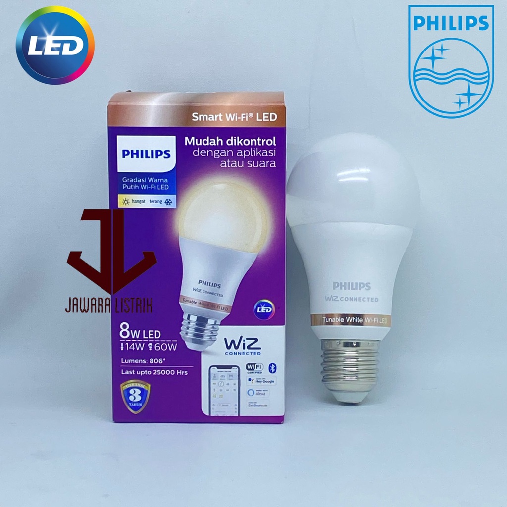 Jual LAMPU PHILIPS SMART WIFI BLUETOOTH LED 8W 8 WATT TUNABLE WHITE