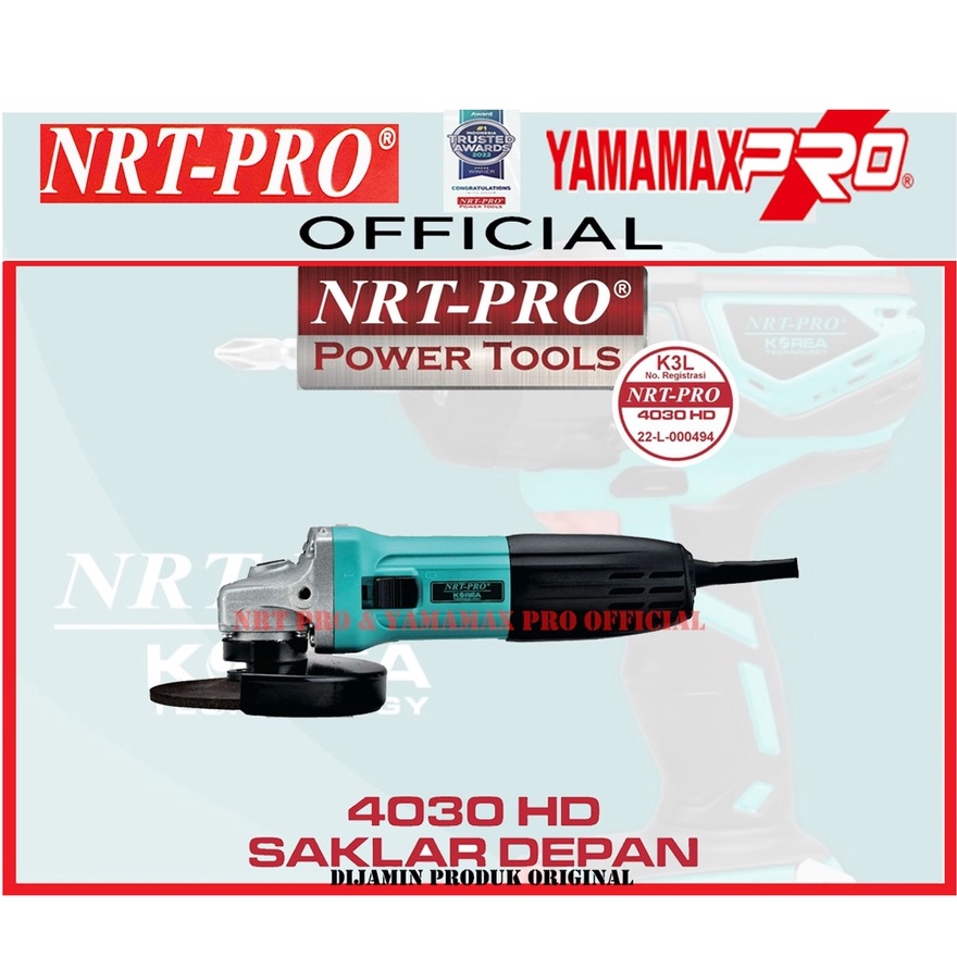 Jual Mesin Gerinda Tangan Heavy Duty NRT PRO 4030 HD Saklar Depan