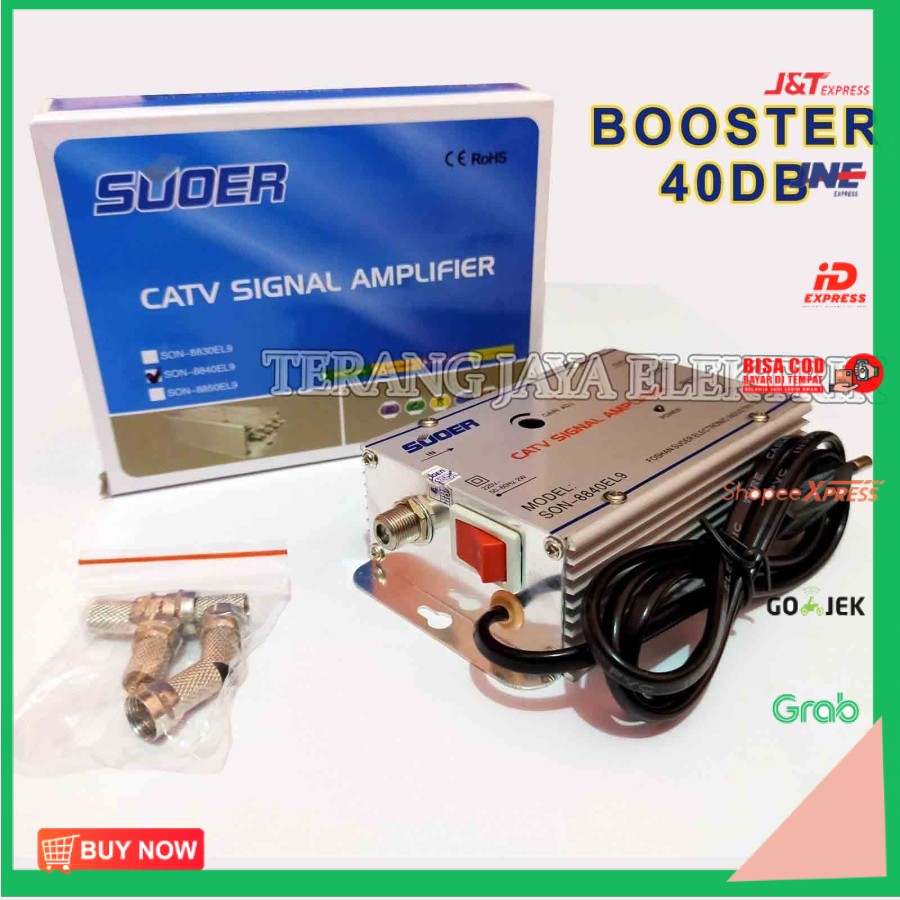 Jual Booster Plus Splitter Penjernih Dan Penguat Sinyal TV 2 Jalur Way