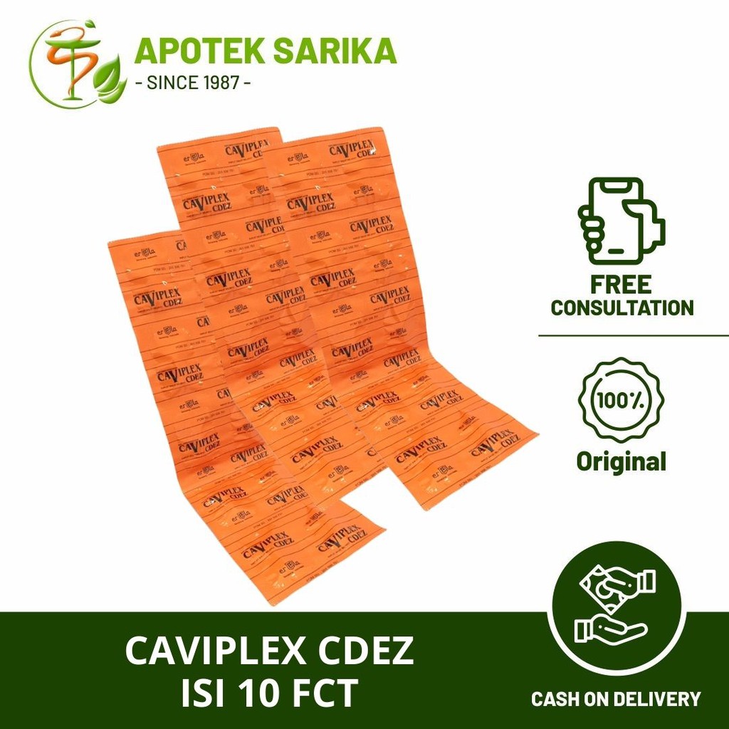 Jual Caviplex CDEZ 1 Strip Isi 10 Tablet Multivitamin Lengkap Jaga