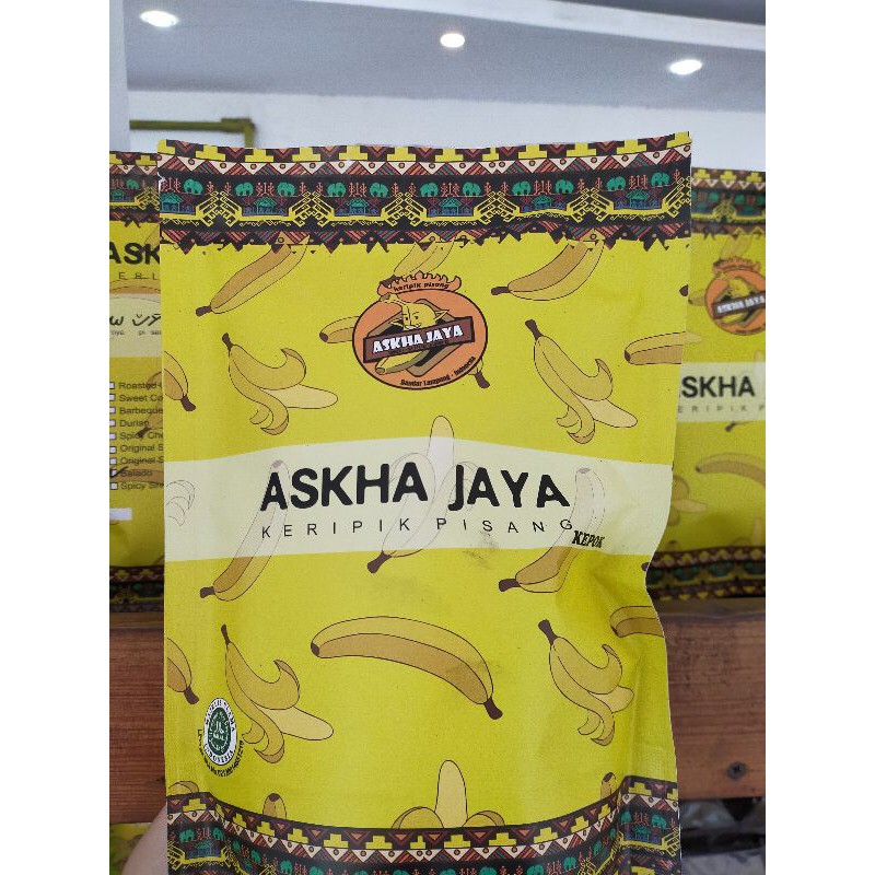 Jual KERIPIK PISANG KEPOK ASKHA JAYA PREMIUM 215gr RASA COKLAT Shopee