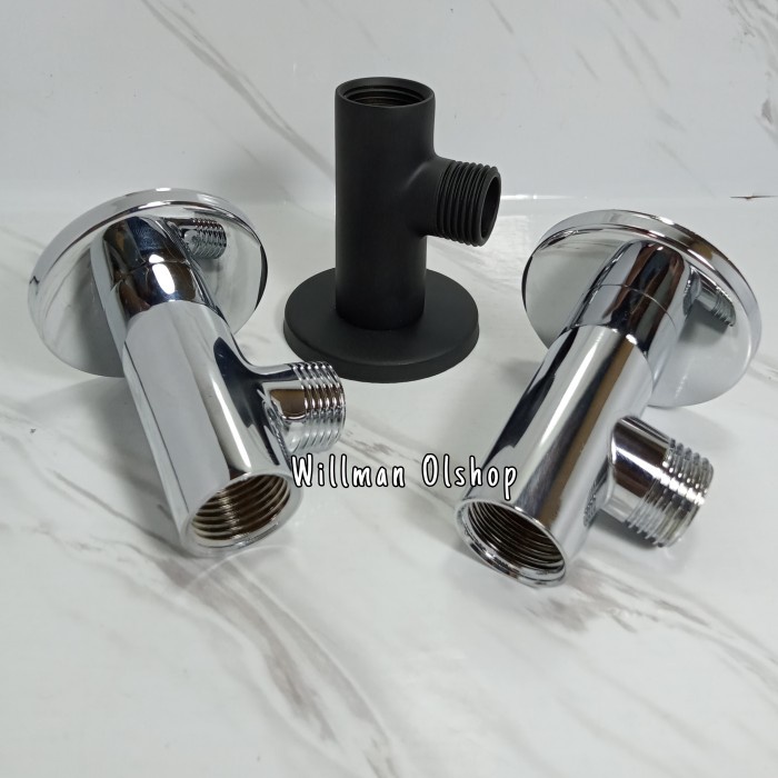 Jual Shower Arm Tee Wall Shower Kuningan Pipa Sambungan Tanpa Bobok