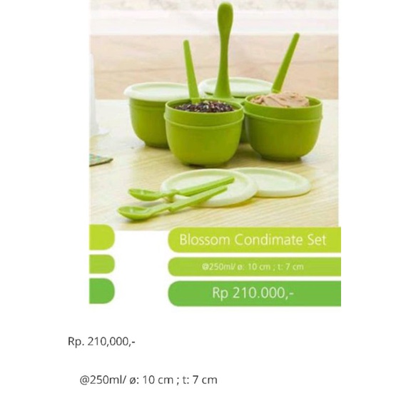 Jual Blossom Condimate Set Tupperware Shopee Indonesia