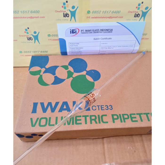 Jual Volumetric Pipette Ml Pipet Volumetrik Gondok Iwaki Asli