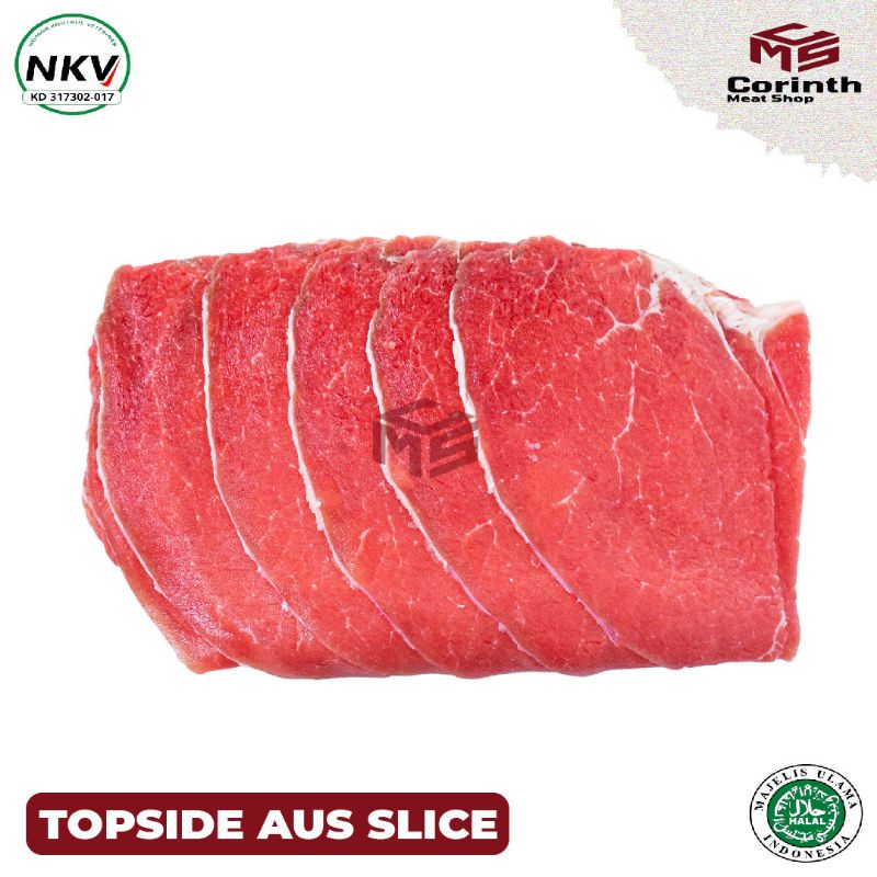 Jual Topside Daging Halal Yakiniku Slice Import Aus Gram