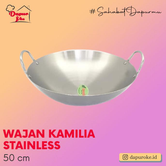 Jual Wajan Kamilia Stainless Cm Komodo Kuali Shopee Indonesia