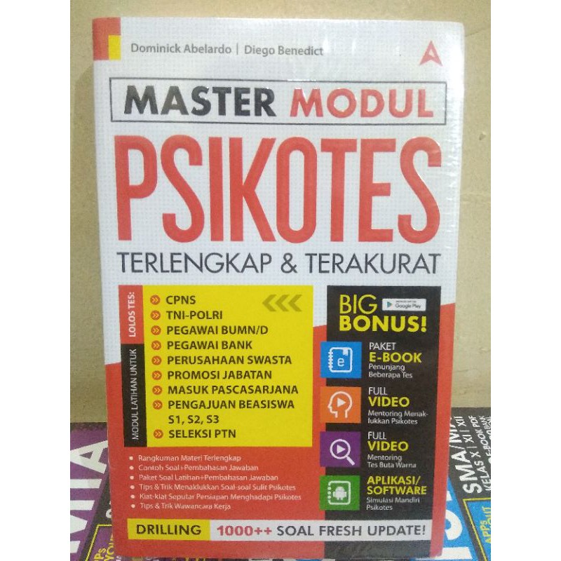 Jual BUKU PSIKOTES MASTER MODUL PSIKOTES Terlengkap Terakurat