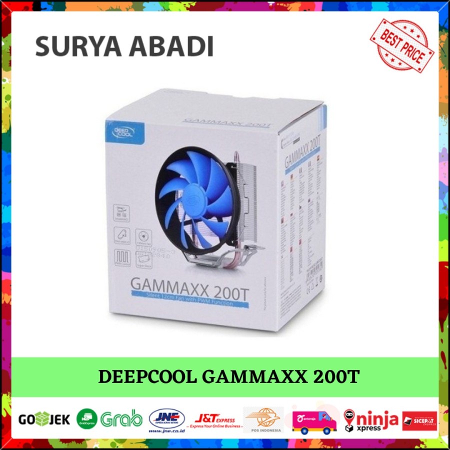 Jual FAN PROCESSOR DEEPCOOL GAMMAX 200T BISA UNTUK INTEL AMD SOCKET