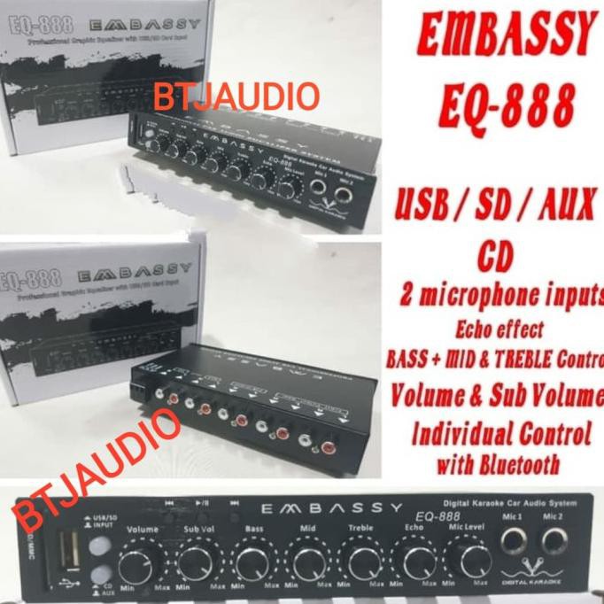 Jual Preamp Parametric Equalizer Embassy Usb Sd Mic Karaoke Bluetooth