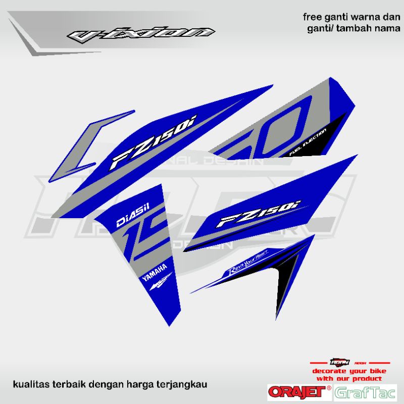 Jual Striping Vixion Advance Nva Custom Fz Malaysia Simpel Minimalis