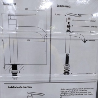 Jual Paloma Fcp Keran Wastafel Cuci Tangan Meja Kran Air Hitam