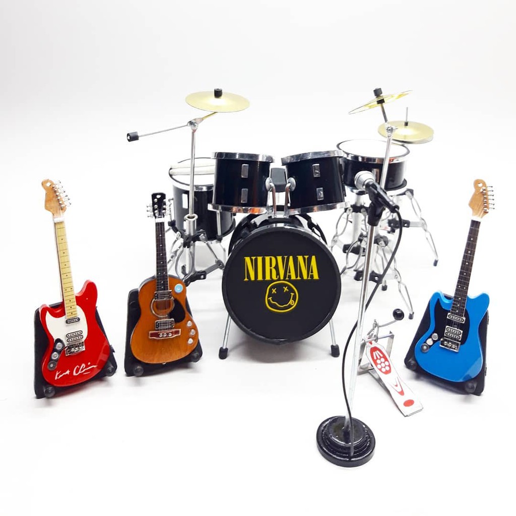 Jual Miniatur Drum Nirvana Dan Gitar Kurt Cobain Exclusive FREE MIC