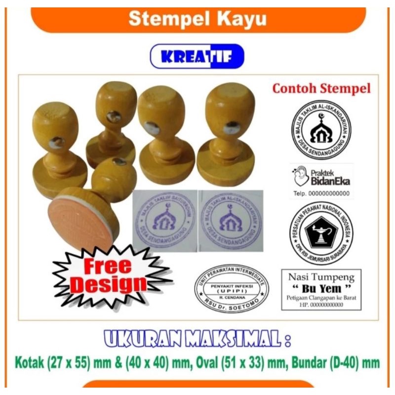 Jual Stempel Kayu Custom Stempel Runaflek Murah Shopee Indonesia