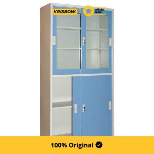 Jual Cabinet Krisbow Lemari Kantor Pintu Geser 90X39X180 Cm Shopee