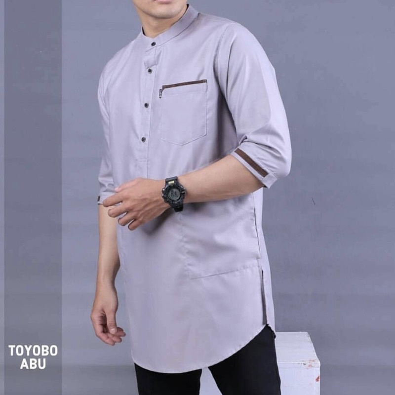 Jual Baju Koko Kurta Pria Dewasa Lengan Bahan Toyobo Fodu Original