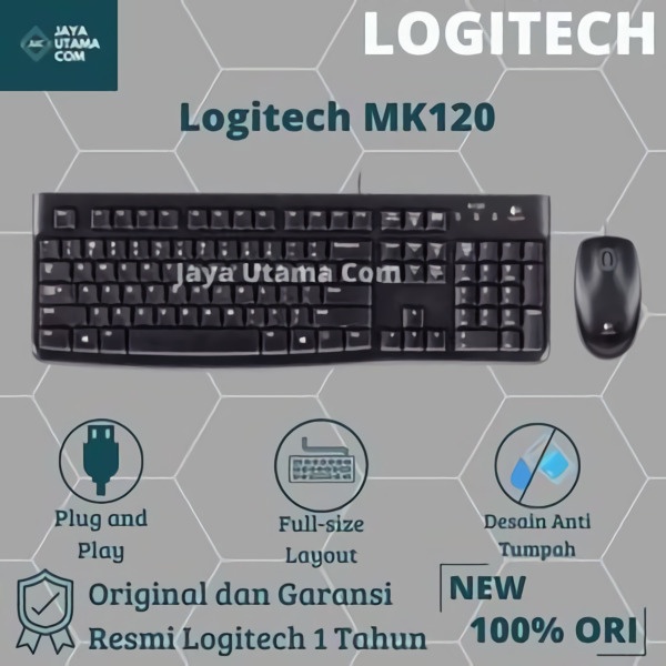 Jual Logitech MK120 Keyboard Mouse Combo Original Shopee Indonesia