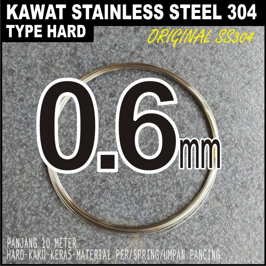 Jual KAWAT STAINLESS STEEL ANTI KARAT 06MM KAKU HARD Shopee Indonesia