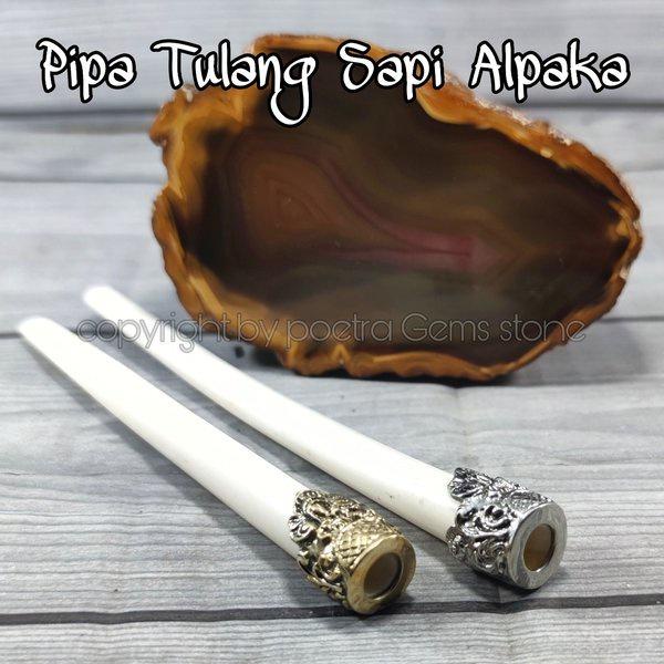 Jual Pipa Cangklong Once Tulang Sapi Original Kombinasi Alpaka Rasa